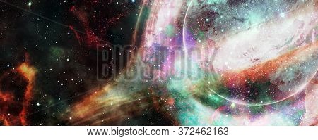 Supermassive Black Hole In The Universe. Elements Of This Image Furnished By Nasa