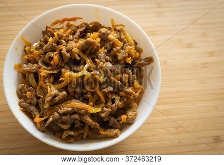 Pickled Meat Heh In A White Bowl