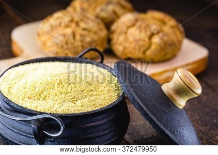 Cornmeal Is Fine Flour Made From Ground Corn. In Its Version Of Corn Flour, It Is Widely Used To Mak