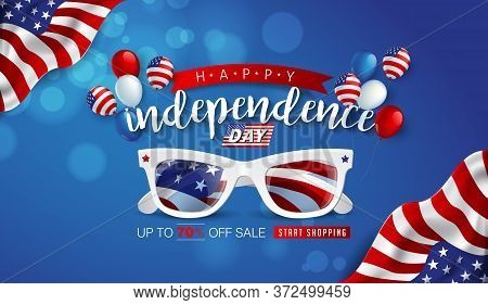 Independence Day Usa Sale Banner Template .4th Of July Celebration Poster Template.fourth Of July.