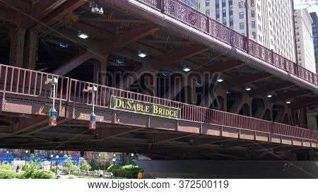 Dusable Bridge In Chicago - Chicago, Usa - June 11, 2019