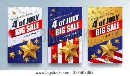 Independence Day Usa Sale Banner Template .4th Of July Celebration Poster Template.fourth Of July.