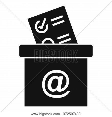 Survey Carton Box Icon. Simple Illustration Of Survey Carton Box Vector Icon For Web Design Isolated
