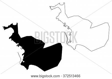 Latakia City (syrian Arab Republic, Syria, Latakia Governorate) Map Vector Illustration, Scribble Sk