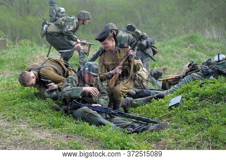 Russia, St. Petersburg, 13,05,2012 Reconstruction Of The Battles Of The Second World War