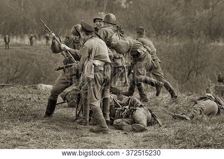 Russia, St. Petersburg, 13,05,2012 Reconstruction Of The Battles Of The Second World War