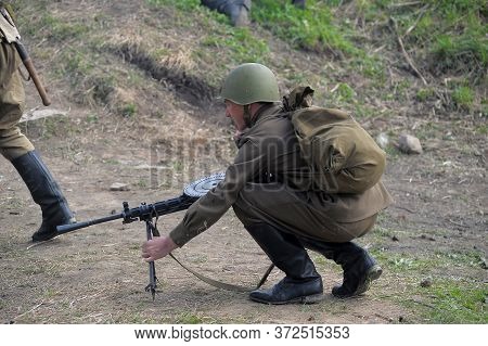 Russia, St. Petersburg, 13,05,2012 Reconstruction Of The Battles Of The Second World War
