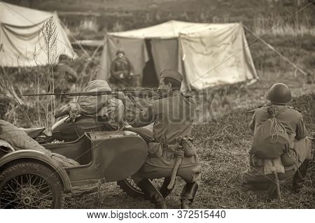 Russia, St. Petersburg, 13,05,2012 Reconstruction Of The Battles Of The Second World War
