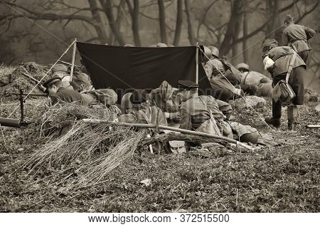 Russia, St. Petersburg, 13,05,2012 Reconstruction Of The Battles Of The Second World War