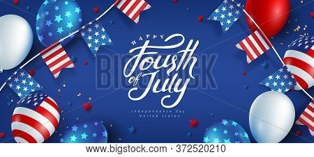 Independence Day Usa Banner Template .4th Of July Celebration Poster Template.fourth Of July.