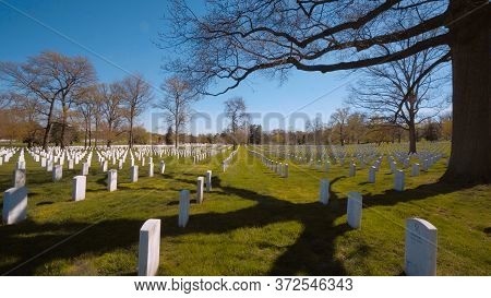 Famous Arlington Cemetery In Washington Dc - Washington, United States - April 8, 2017
