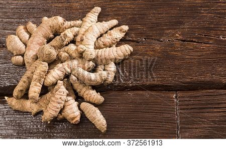 Organic Turmeric Roots - Curcuma Longa. Space Text