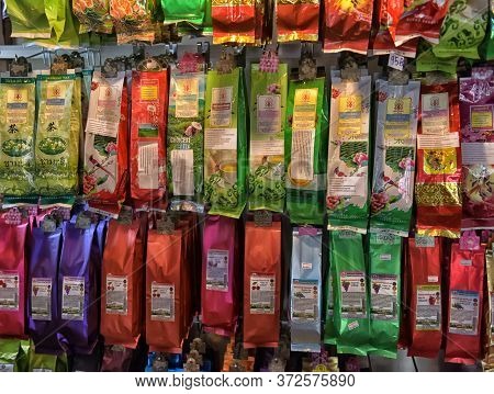 Thailand, Pattaya, 03,07,2017 Herbal Teas In The Store