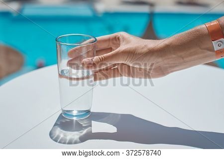 Woman Hands In Yellow Gloves Transplating Plant. Plant Care Concept