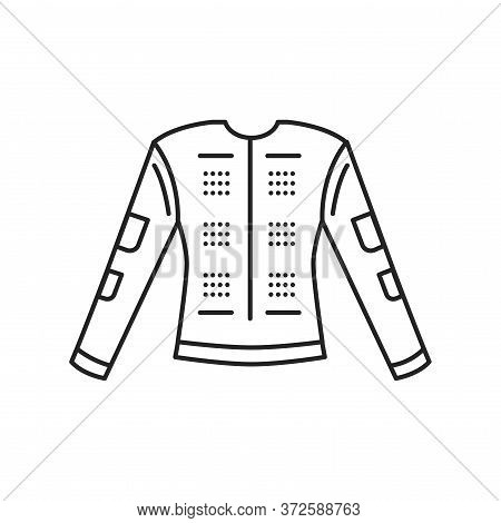 Vr Haptic Suit Black Line Icon. Virtual Reality Experience. Pictogram For Web Page, Mobile App, Prom