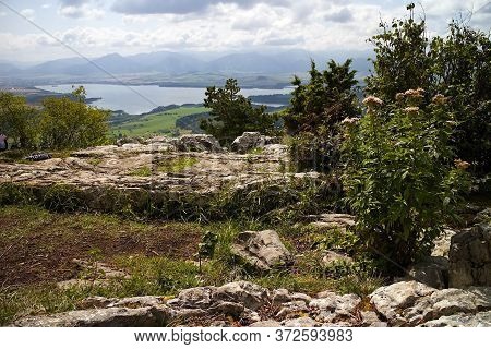 The Top Of Cerenova Skala In The Village Liptovska Anna And The View Of The Dam Liptovska Mara.