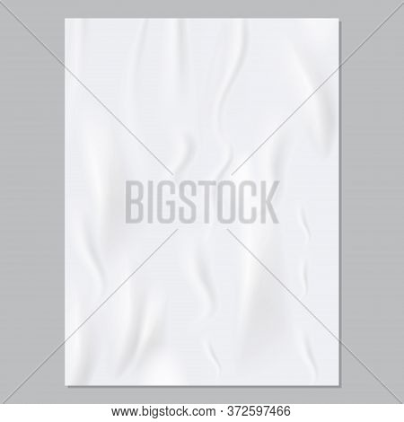 Wrinkled Paper. Realistic Vector Template For Modern Poster