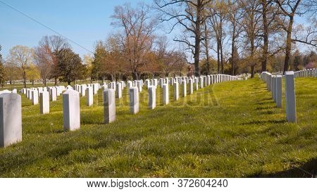 Famous Arlington Cemetery In Washington Dc - Washington, United States - April 8, 2017