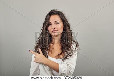 Hand Pointer With Forefinger Pointing Awry. Index Finger To Show Direction. Means Choosing, Introduc