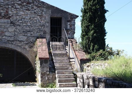 Ancient Castle In Brescia, A City In Northern Italy