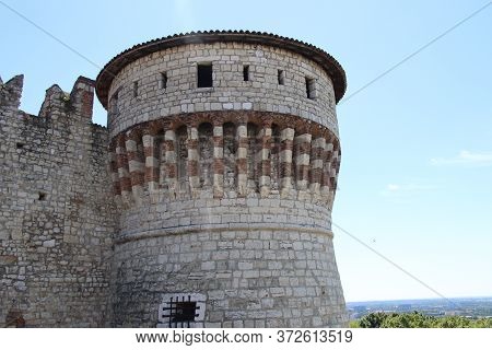Ancient Castle In Brescia, A City In Northern Italy