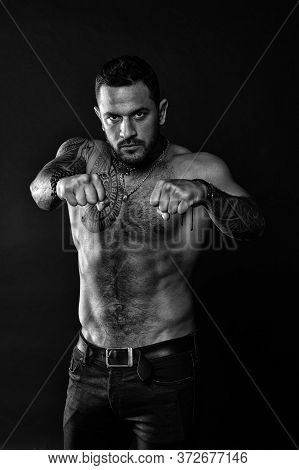Boxing Barehanded. Athletic Male Show Six Packs. Fitness Model Topless. Healthcare Lifestyle. Body S