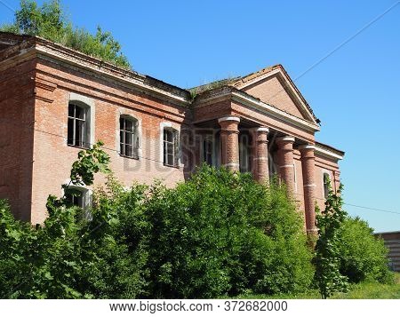 Rosenheim Church In The Village Of Podstepnoye In The Classical Style. German Culture Of The Volga R