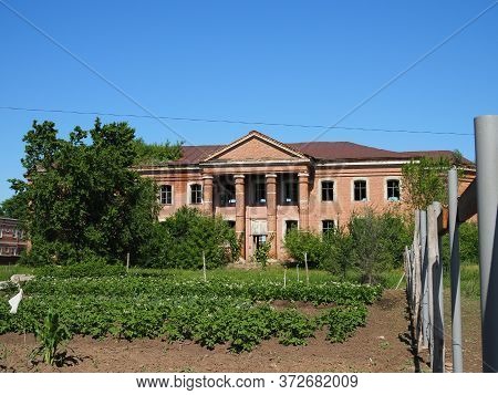 Rosenheim Church In The Village Of Podstepnoye In The Classical Style. German Culture Of The Volga R