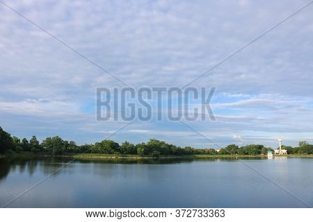Water Reservoir. Small Dam,weir, Dike Organize And Supply Water By Irrigation Department For Urban P