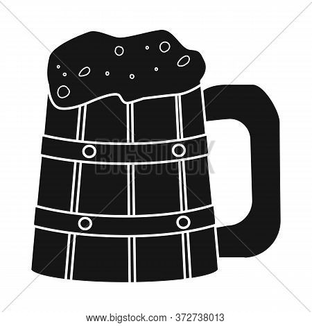 Vector Illustration Of Beer And Mug Icon. Graphic Of Beer And Wood Vector Icon For Stock.