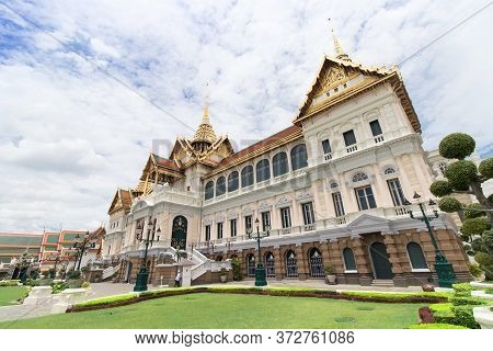 The Royal Grand Palace And Temple Of The Emerald Buddha Bangkok, Thailand - June 18,2020 : The Chakr