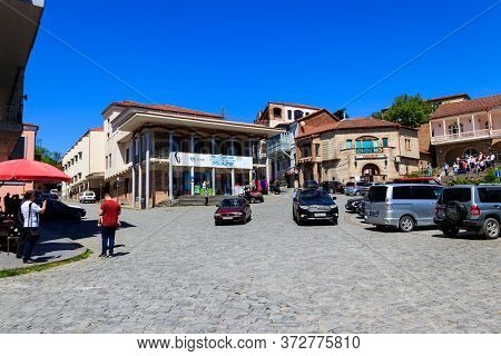 Sighnaghi, Kakheti, Georgia - May 2, 2018: Street In Medieval Town Sighnaghi. Sighnaghi Or Signagi I