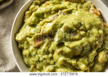 Homemade Organic Guacamole And Chips