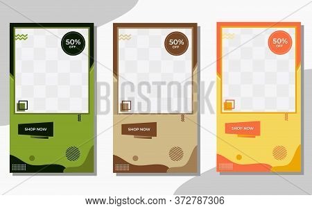 Collection Of Minimalis Background With Modern And Mockup Frame Concept, Square Shapes And Memphis S