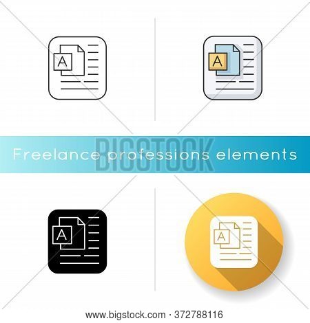 Document Icon. Information On Pape Sheet. Page With Text. Computer Document. Copy Writing. Business 