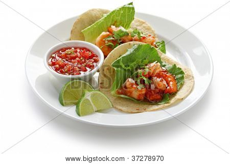 räkor tacos, tacos de camarones, mexikansk mat
