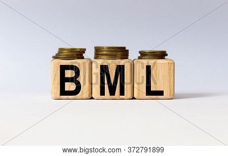 Cubes With The Word Bml On Them. Care Concept.