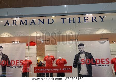 Bordeaux , Aquitaine / France - 01 15 2020 : Armand Thierry Boutique Clothing Shop Logo Sign On Stor