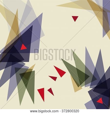 Background With Dynamic Geometric Image. Vector Graphics. Stock Illustration