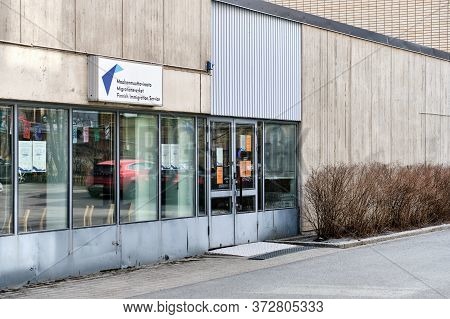 Kuopio, Finland - April 28, 2020: Office Of Finnish Immigration Service