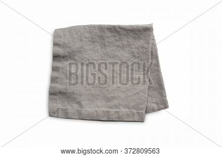 One Single Brown Table Setup Serving Linen Cotton Napkin