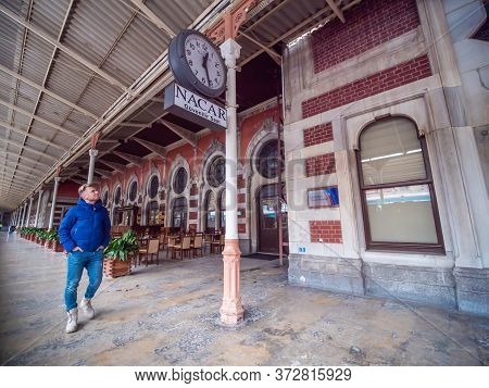 Istanbul, Turkey - January 8, 2020: End Point Of Orient Express Line. Istanbul - Turkey,