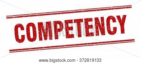 Competency Stamp. Competency Label. Square Grunge Sign