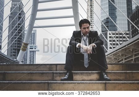 Unemployed Jobless People Crisis Who Recession, Stress And Lose Job. Despair Office People Feel Stre