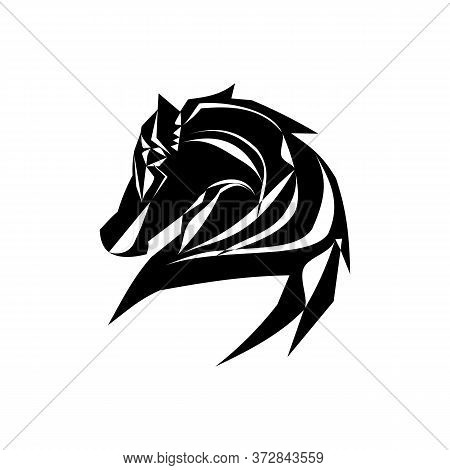 Silhouette Of Horse Logo Design - Vector
