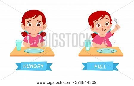 Cute Example Of Opposite Word Antonym For Kid