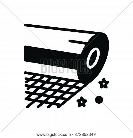 Black Solid Icon For Fiberglass  Plastic Spoiler Roll