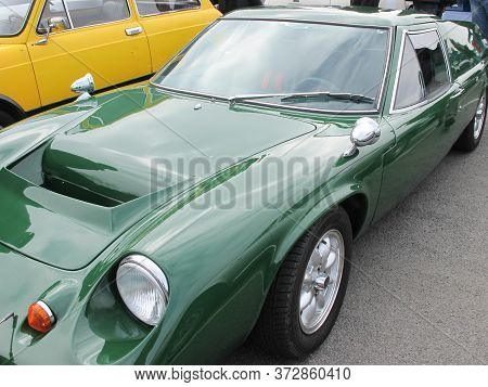 Bordeaux , Aquitaine / France - 06 14 2020 : Lotus Europa S2 Motor Car Green Vintage Oldtimer Parked
