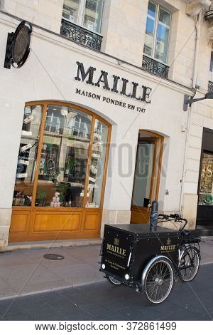 Bordeaux, Aquitaine / France - March 22 2019 : Maille Wide Variety Of Dijon Mustards From The Circa 