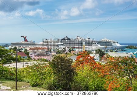 Nassau, Bahamas - May 3, 2019: Fort Fincastle On Bennet's Hill, Where It Overlooks Historical Nassau